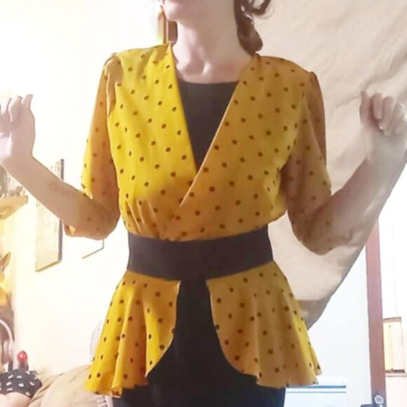 1980s Vintage Secretary dress ! DAVID BRADLEY ! RARE - Picture 1 of 6